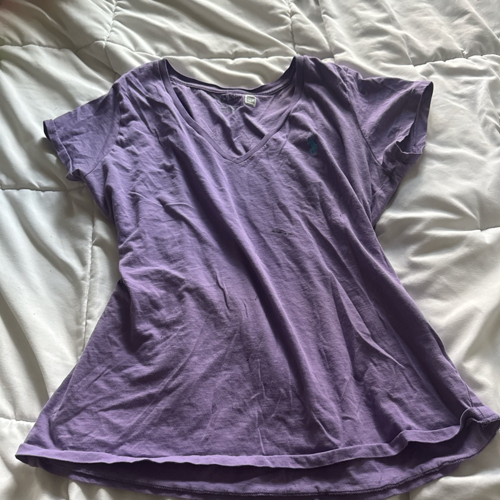 Polo Ralph Lauren Lavender V-Neck Tee
